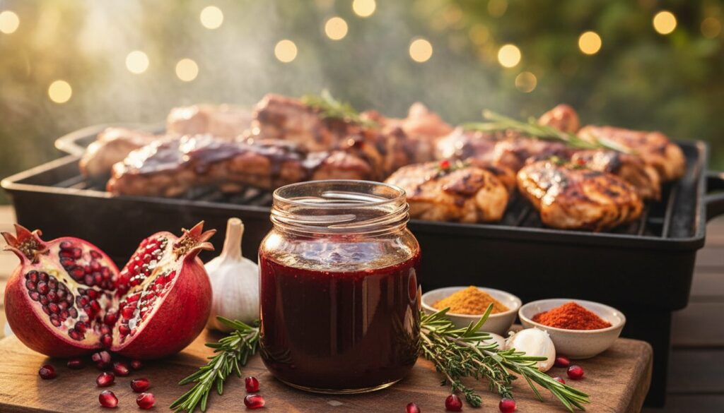 découvrez comment préparer un barbecue savoureux avec une sauce originale à base de mélasse de grenade pour des repas gourmands et plein de fraîcheur.