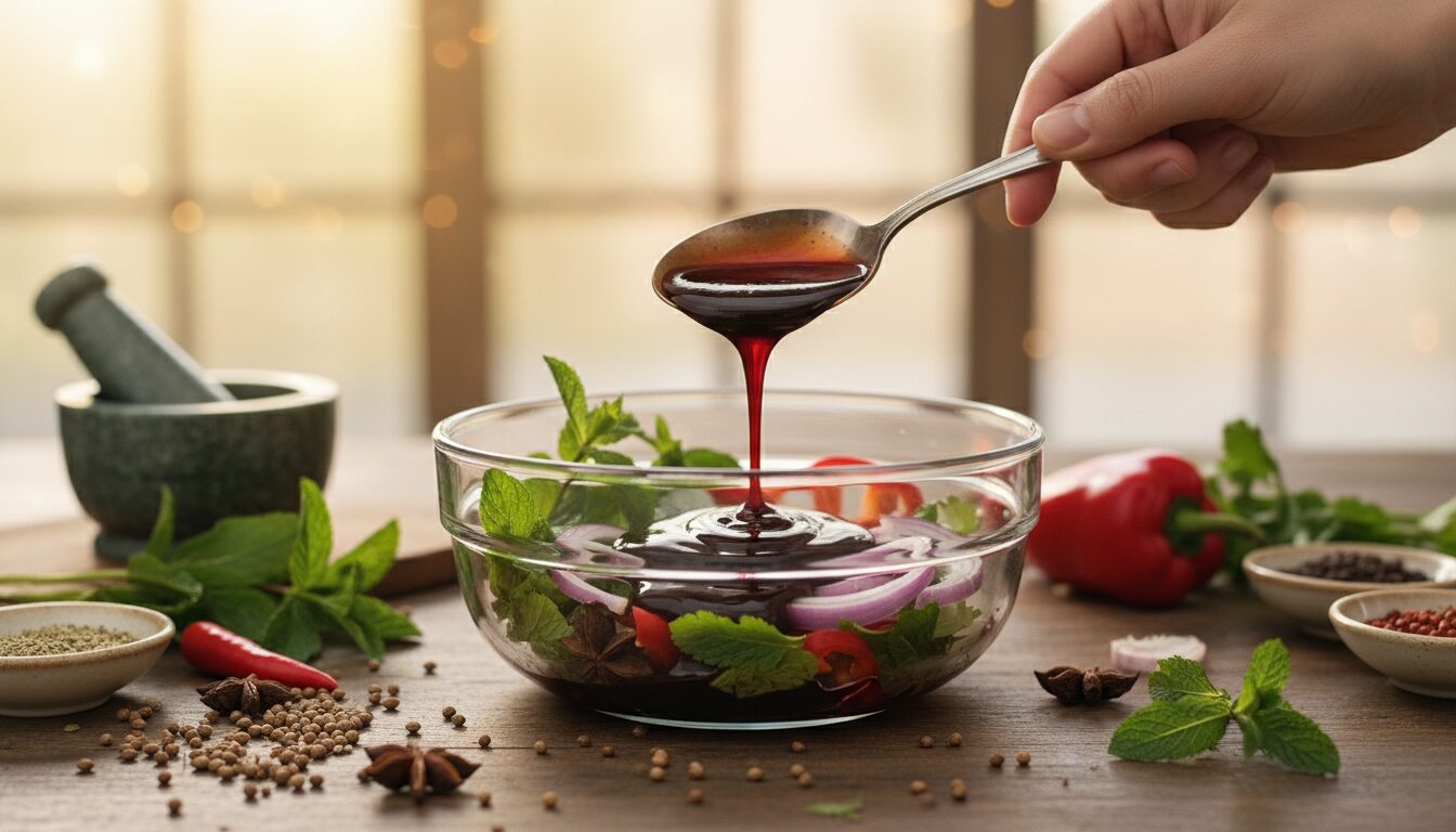 découvrez comment doser parfaitement la mélasse de grenade pour sublimer vos plats sans masquer leurs saveurs originales.