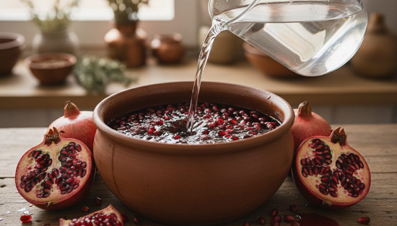 découvrez quelle eau utiliser pour préparer une mélasse de grenade maison parfaite et obtenir une saveur optimale.