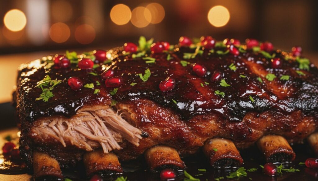 apprenez à réussir des ribs de porc caramélisées à la mélasse de grenade, une recette savoureuse alliant douceur et saveurs intenses pour un plat succulent.