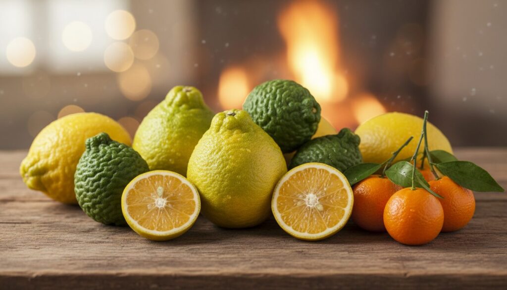 découvrez comment le yuzu, la bergamote, le combava et la clémentine de corse apportent fraîcheur et éclat aux saveurs de l'hiver.