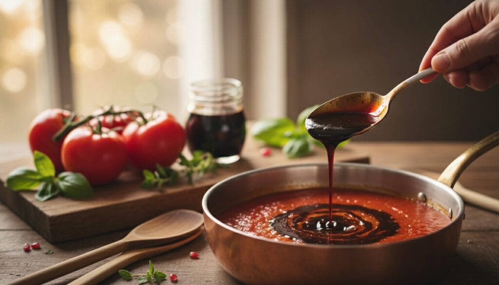 découvrez comment utiliser la mélasse de grenade pour sublimer votre sauce tomate maison avec une touche sucrée et acidulée unique.